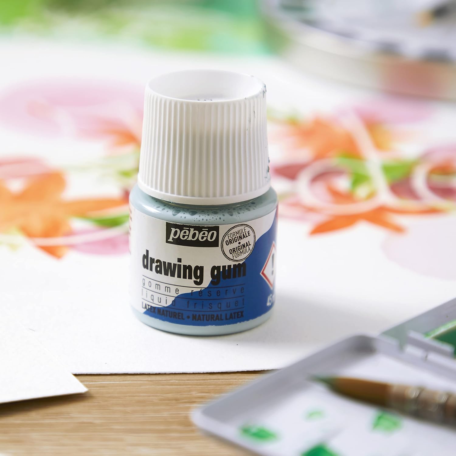 Pebeo Easy Peel Liquid Latex Masking Fluid - Drawing Gum - Dries Quickly - For Ink - Watercolor - Gouache Painting & Illustration - Fine Arts & Crafts Supplies - 45ml Bottle - Image 9